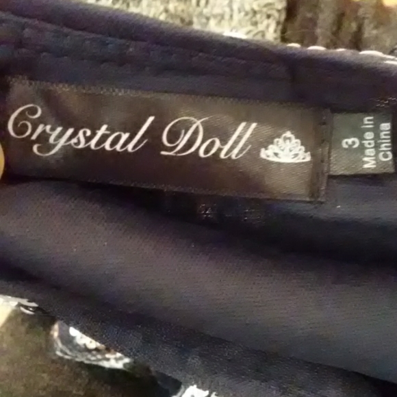 Blue White Gold sequin dress, size 3 - Picture 5 of 5